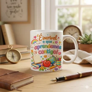 Caneca "É Incrível o Que Aprendemos Contigo!"