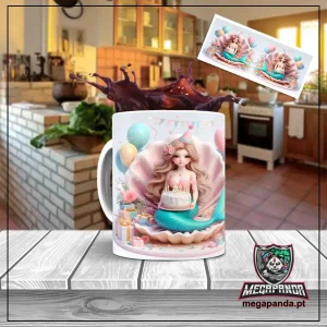 Caneca Aniversário Sereias