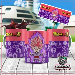 Caneca Dragon Ball Goku Black Rose