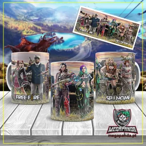 Caneca Free Fire Personagens 2021
