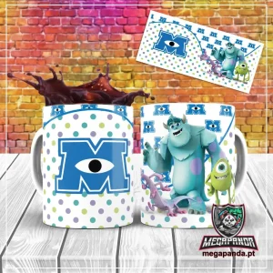 Caneca Monstros S.A Randall, Mike e James