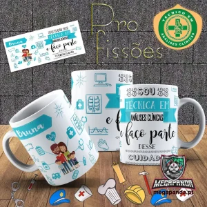 Caneca Profissões Técnica Análises Clinicas