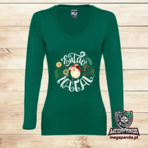 T-shirt comprida Mulher Então é Natal