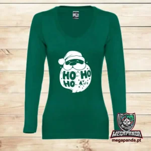 T-shirt comprida Mulher Natal Barba HOHOHO