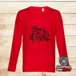 T-shirt manga comprida Unisexo Natal Boas Festas